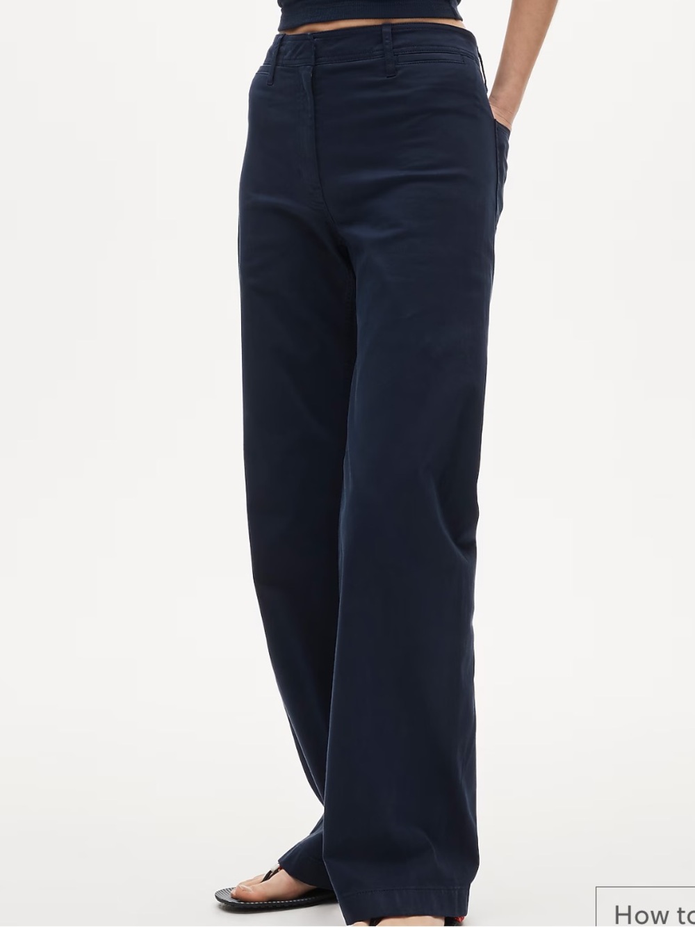 J Crew Wide Leg Trouser Chino in Navy
